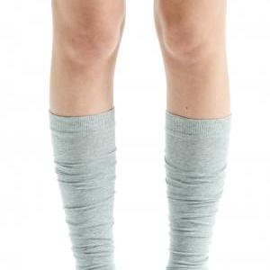 Gray Yoga Spats / Yoga Leg Warmers / Yoga Socks