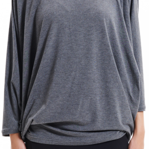 Loose Gray Тop / Oversized Cotton Blouse / Casual..
