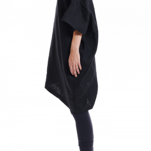 Linen Black Dress / Asymmetrical Black Tunic /..