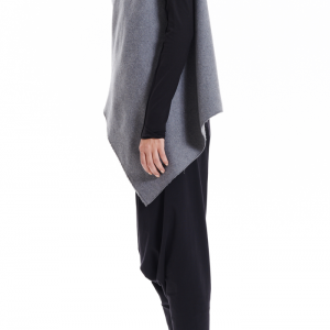 Arya Sense Kasha Sleeveless Coat / Soft Gray Wool..